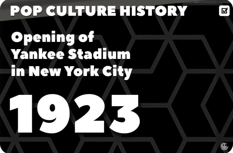 Opening of the Yankee Stadium in New York City