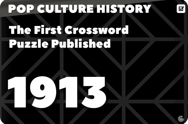 The First Crossword Puzzle is Published